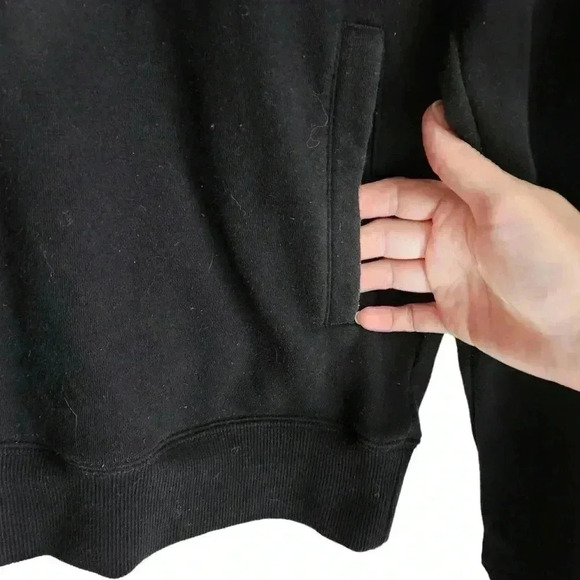 Fila Men’s L Pullover Hoodie Gray Black White Colour Block Embroidered Logo - Picture 8 of 10